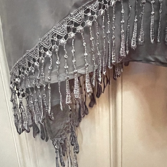 Pretty Angel Size Large grey two toned silk and polyester combo. Dress. NWT - Picture 6 of 16